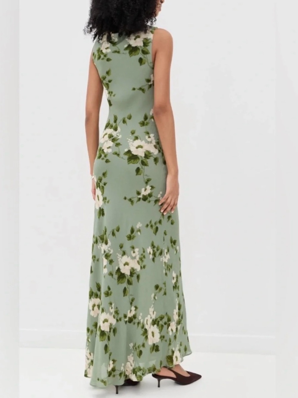 Reformation Prescott Dress In Greenery, NEW WITHOUT TAGS, NEVER WORN. - Picture 2 of 7